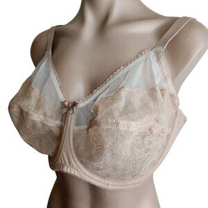 Wacoal Retro Chic Full Figure Coverage Underwire Bra Beige Nude 38DDD 855186